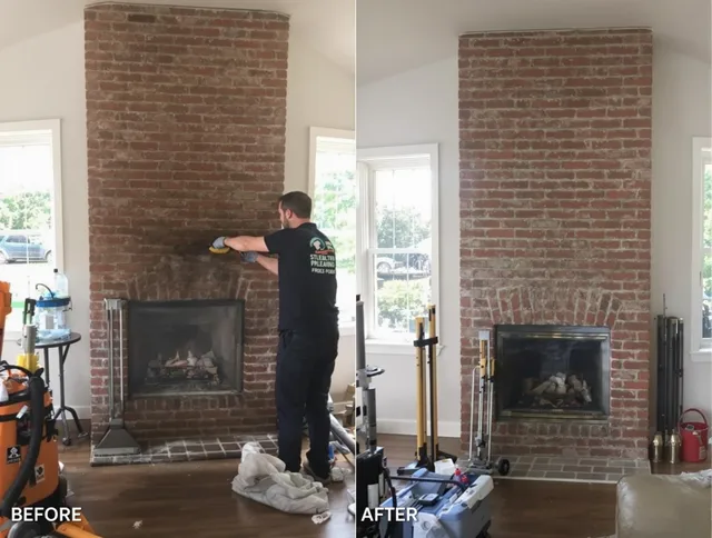 Finished chimney sweeping service by Lakeville Chimney Sweep in Lakeville, MA