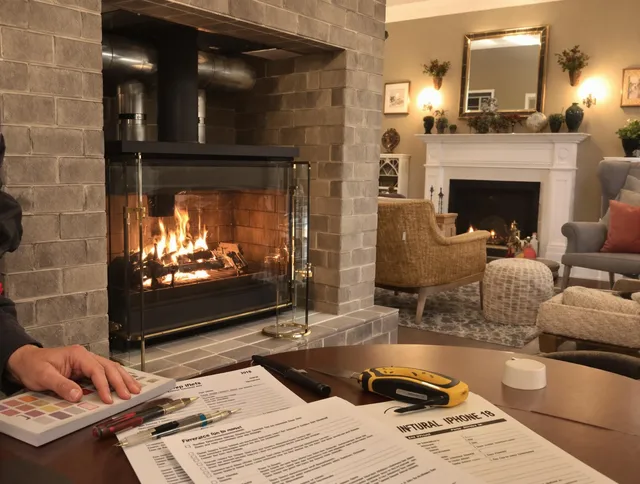 Lakeville Chimney Sweep verifying fireplace safety measures in Lakeville, MA